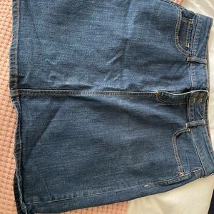 Long denim skirt